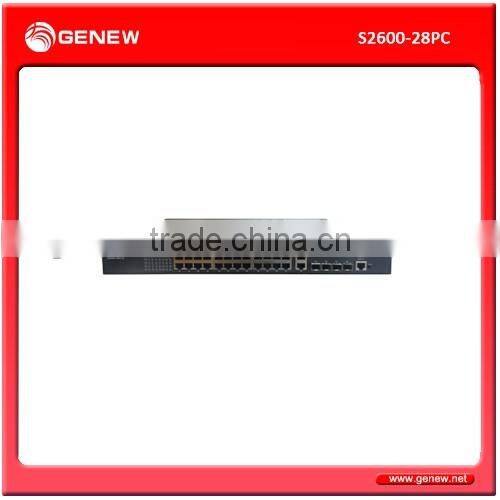 Genew Switch S2600-28PC Carrier-Class Access Ethernet LANswitch as a new generation carrier access Ethernet POE devices