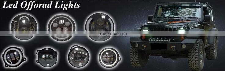 Multifunction off road 7" round led jeep headlight 80W for USA pickup trucks