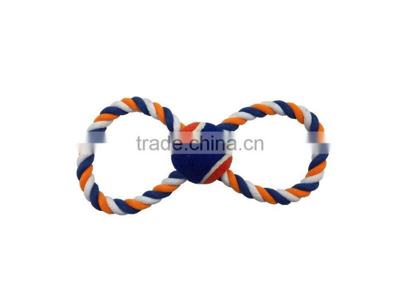 "8" shape crossed pet rope toy,The dog toy ball