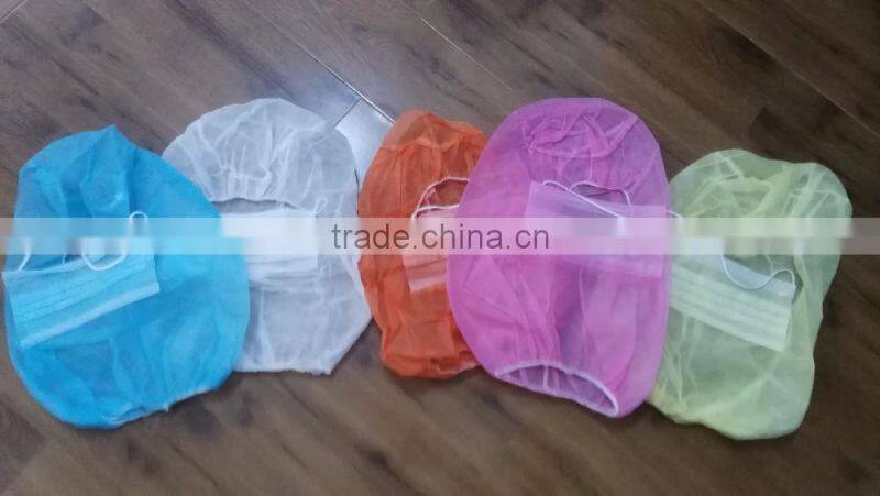 Adult food industry Disposable Non-woven PP Polypropylene Hood mask Balaclava Hood with face mask