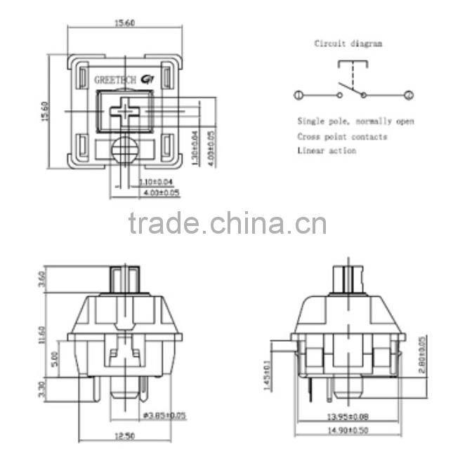 Greetech brown Keyboard Switch with Model No. GT02A1BNW