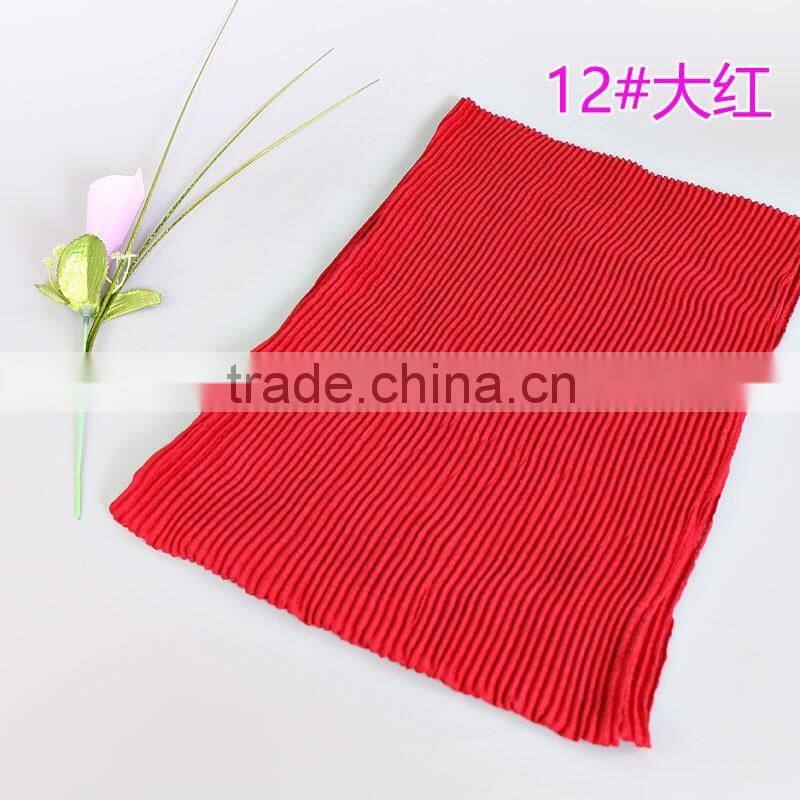 2016 New Style Stripe Embossed Viscose Plain Muslim Women Hijab Scarf