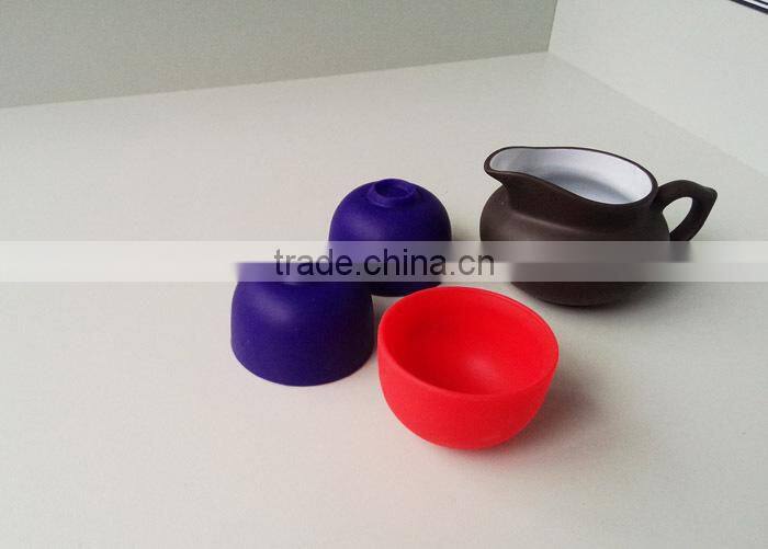 2015 Promotional silicone drinking cup, silicone teacup and saucer