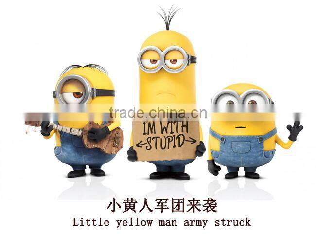 12years factory silicone minions coin purse/Yellow Minions purse factory price/cartoon characters purse