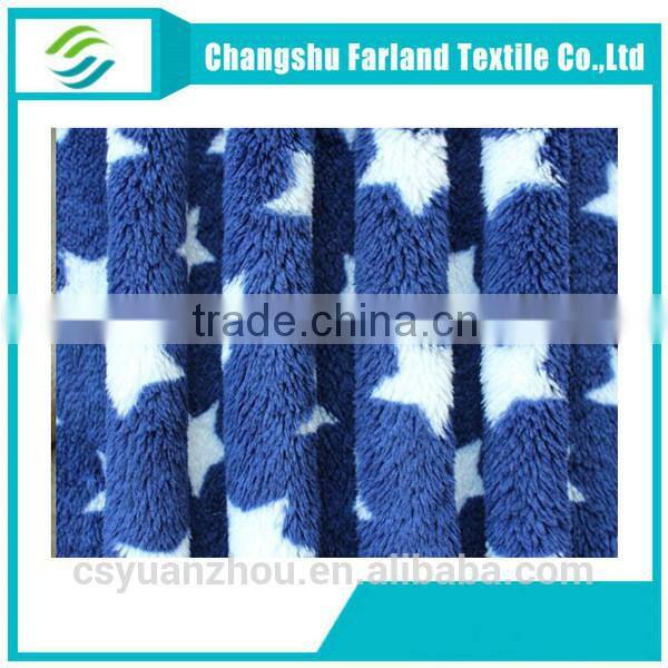 star printing fleece fabric for shoes