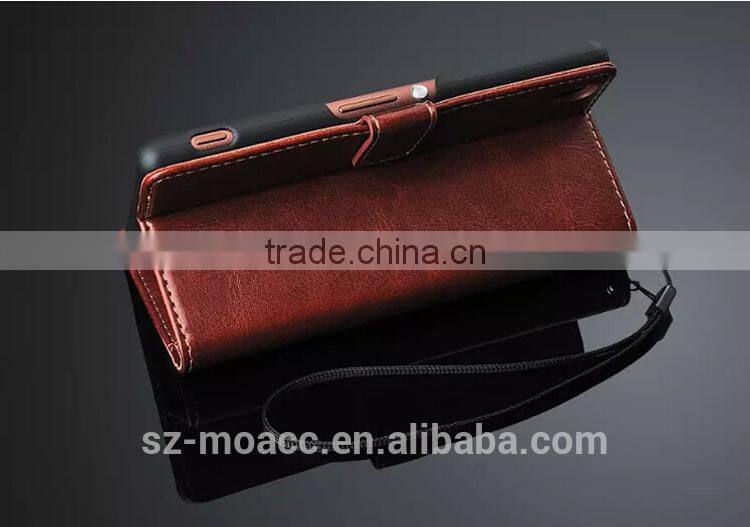 Hot selling Flip leather wallet case cover for sony xperia z3