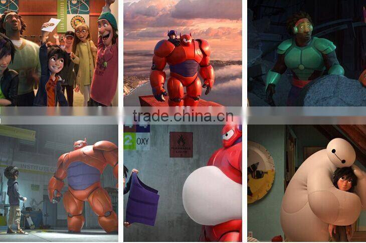 Glow in the dark Baymax characeter mascot football baymax keychain PVC