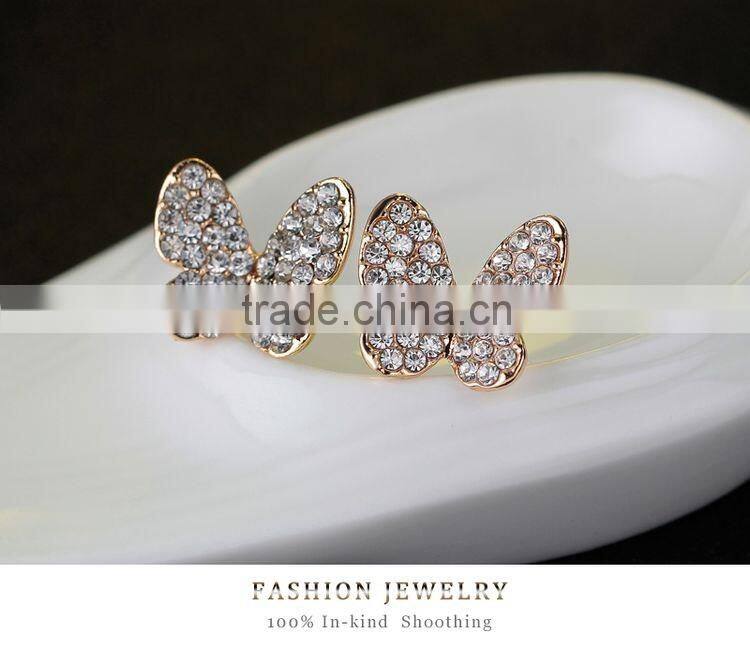 Korean Style Butterfly Crystal Fine African Beads Jewelry Sets Animal Pendant Set For Party Wedding Bridal Accessories