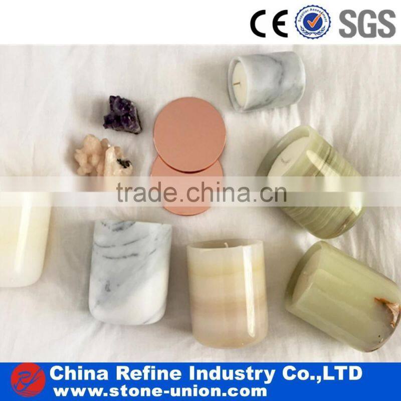 Stainless Steel Copper candle cup and vase with soy candle wax jar