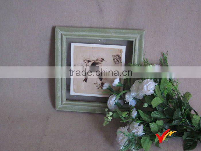 import bird rustic picture frame painted