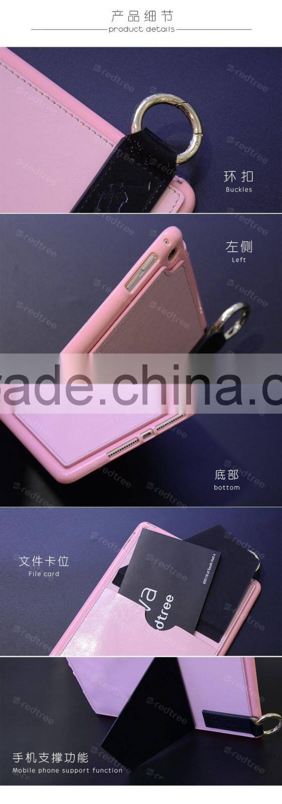 New arrival Foldable Stand card holder Leather Case For iPad tablet case