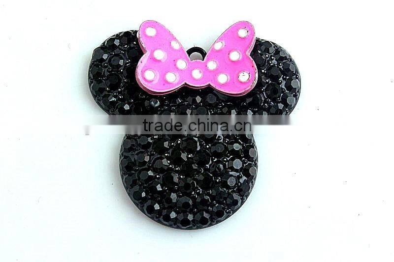 2016 Newest Fashion Cute Fruit shape Rhinestone Charm Cartoon Pendants For Kids Necklaces Jewelry Making!