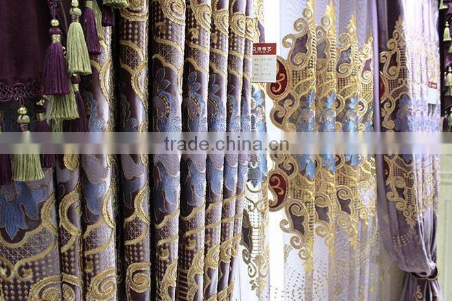 Purple romantic bedroom curtains