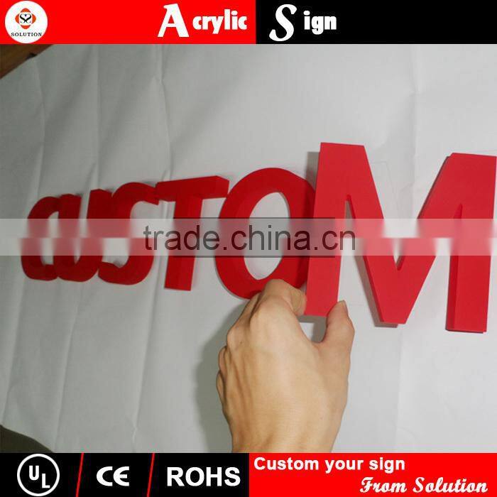 laser cutting stainless steel frame led crystal acrylic letters