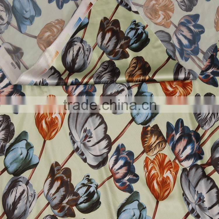 Flower designes of digital print cotton fabric textiles for girl dress
