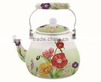 3.5L/5.0L Enameled kettle with ceramic handle/Enamel tea pot/Enamel Cookware