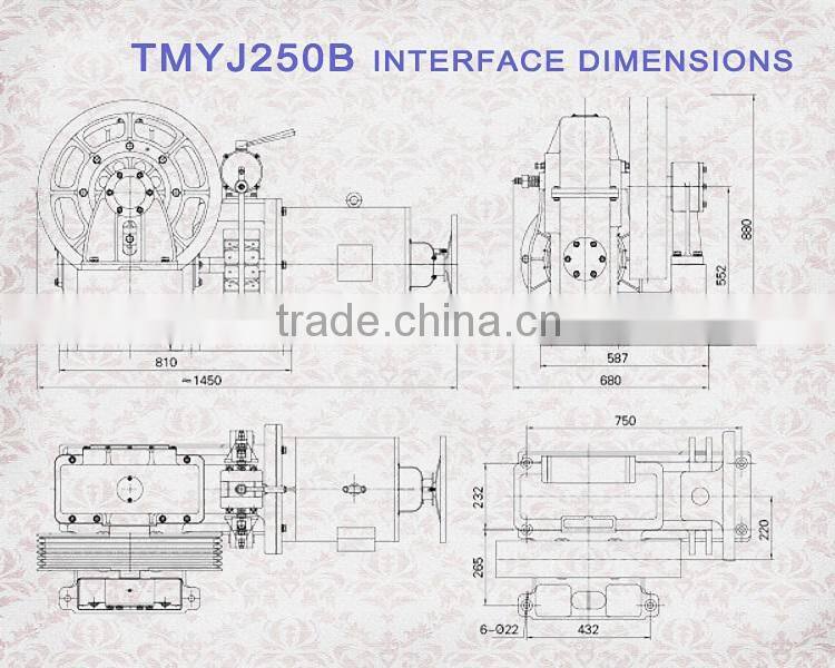 TMYJ250B , Traction machine ,Elevator Traction machine