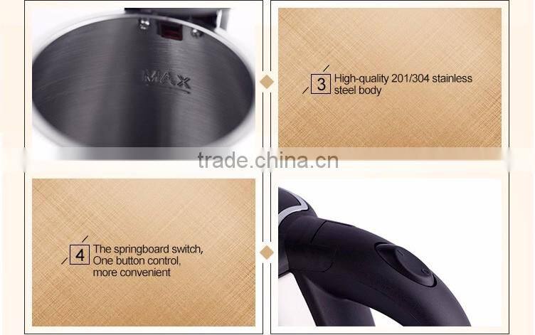 2016 hot selling double wall stainless steel electric kettle