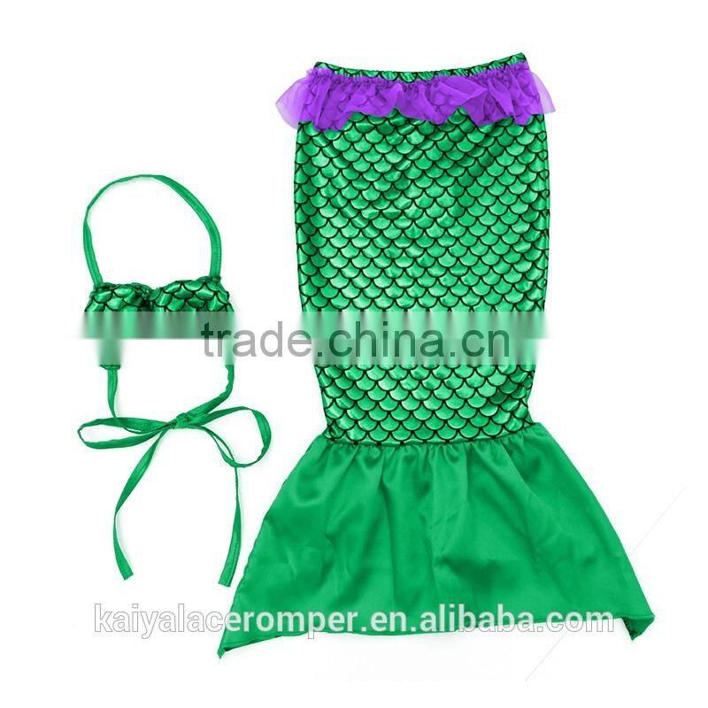 2016New Fashion Mermaid Bikini Wholesale Baby Girls Vintage Swimming Outfit Set