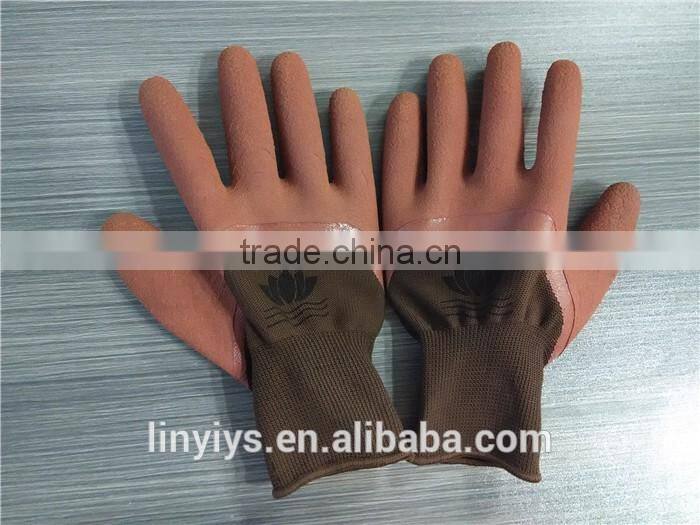 13 gauge anti slip foam latex coated work glove