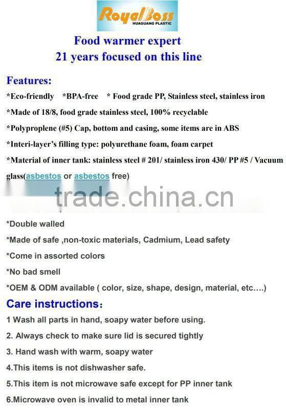 excellent design food warmers insulated