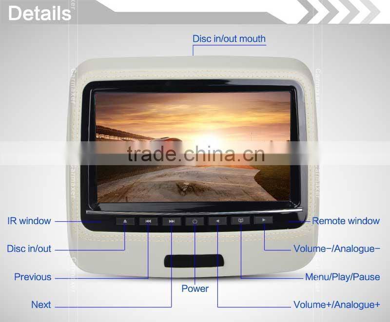2015 new style 9inch active headrest dvd player