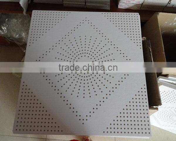 new product fiber glass wool ceiling soundproof materials for roof 595*595