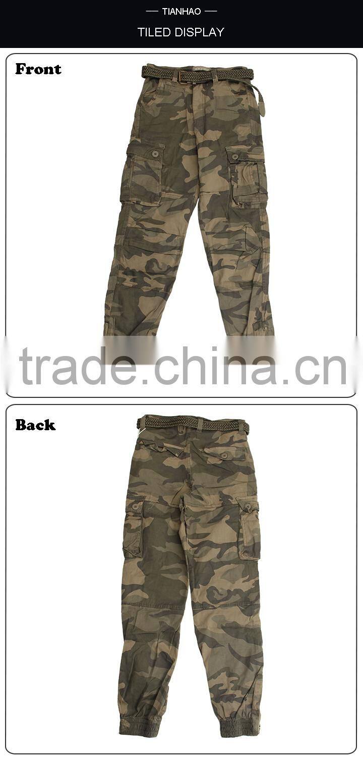 Custom Design Cotton Cargo Camouflage Pants for Men