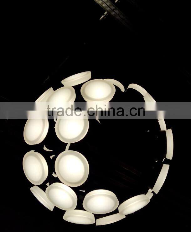 Aluminum Acrylic LED Suspension Lights Incomplete Sphere for Projects