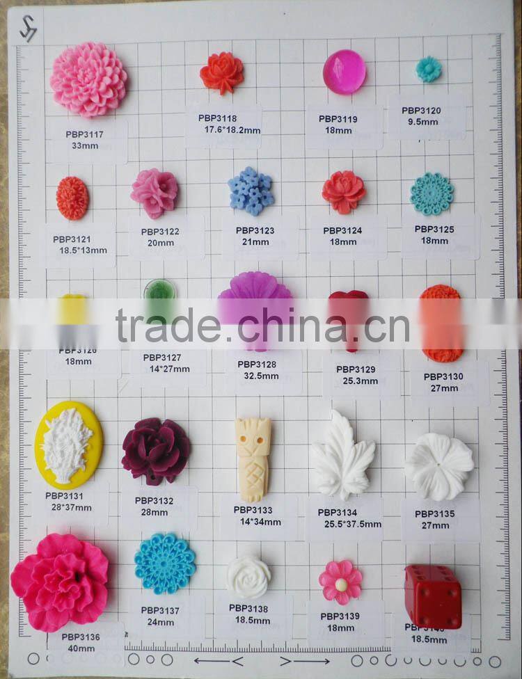 DIY resin flower bead or sticker peony flowers