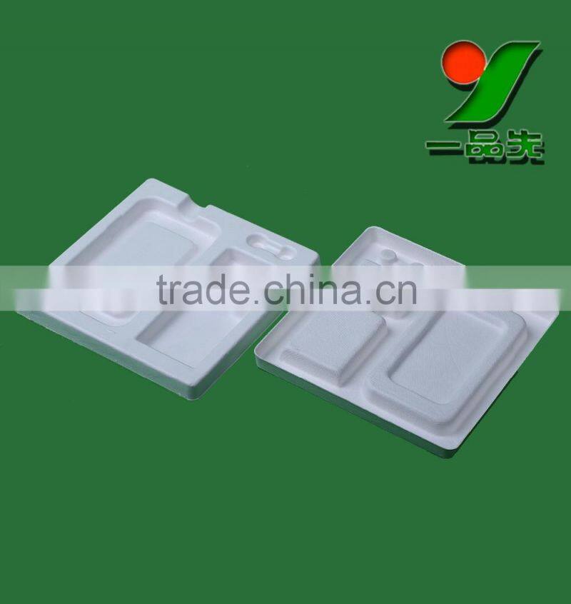 Cleaning exceptional originality Biodegradable Packaging Trays Colorful pulp Moulding Sugarcane Bagasse Pulp
