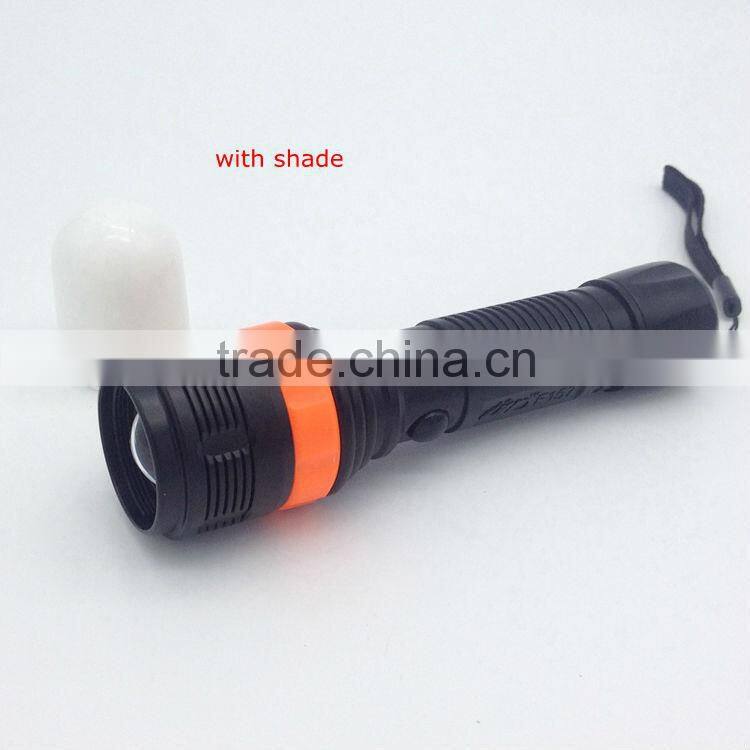 1W powerful led zoom in-out warning flashlight power by 3AAA batteries