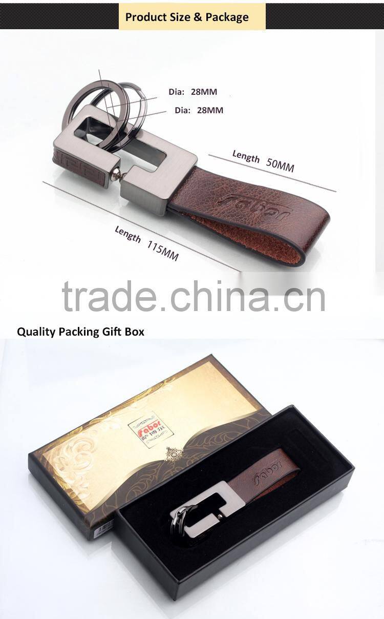Good Quality Unique Design Leather Custom Keychain