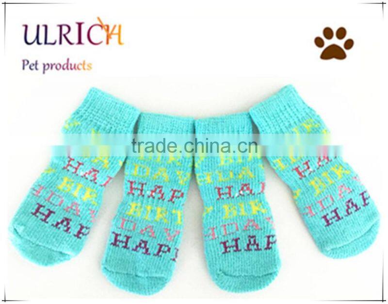 S10 new design cotton knitted dog socks for birthday