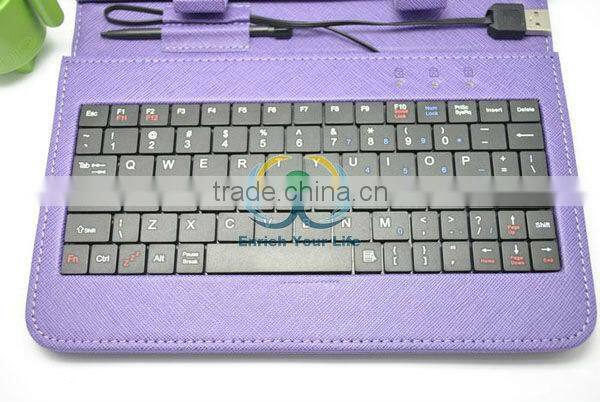 7 8 9 10 inch Tablet Mini Micro USB 2.0 Keyboard Leather Case English or Russian for multi-Lnaguage Tablet PC MID