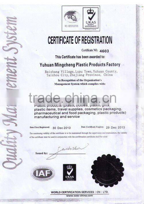 new Innovation 60ml PET plastic candy bottle with Aluminum cap