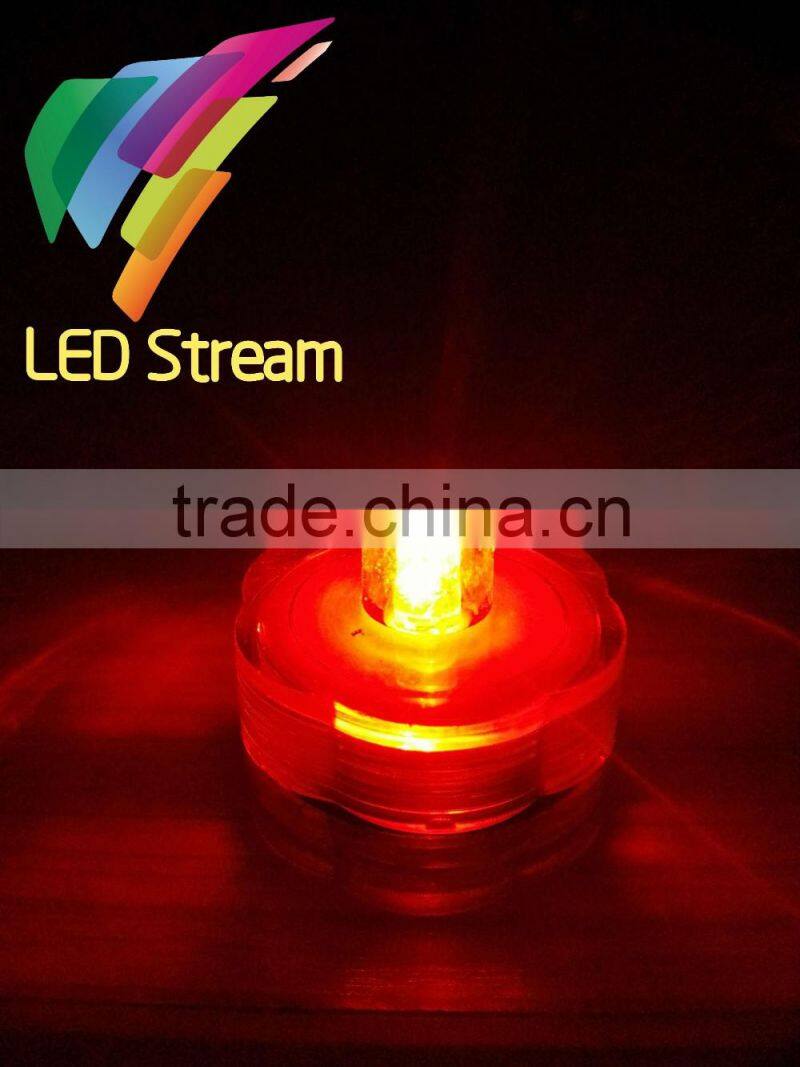 Mini Waterproof Flower Tea Light Submersible Lamp For Christmas Holiday Wedding Party Swimming Pool Cell Battery