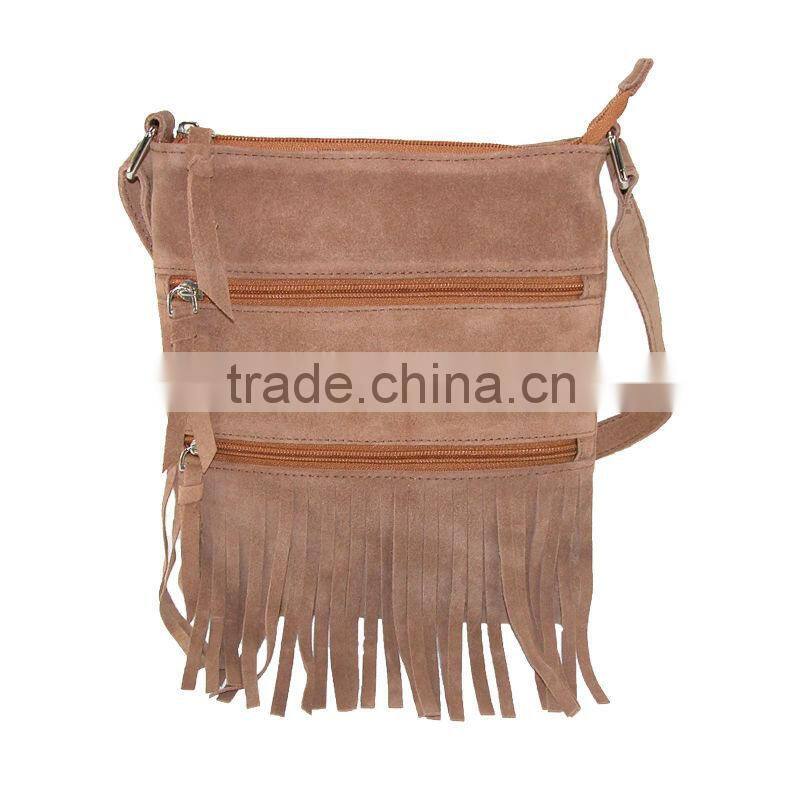 Cross body suede fringe bag wholesale