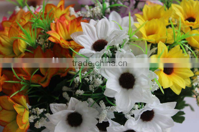 2013 hot sale 14 heads small bulk artificial paper daisy flowers making for wedding&home decoration