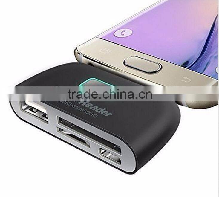 4 in 1 OTG Adapter Micro USB Card Reader SD HC TF