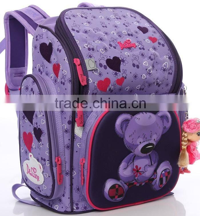 Kids wholesale school backpack girls 3D primary school bag