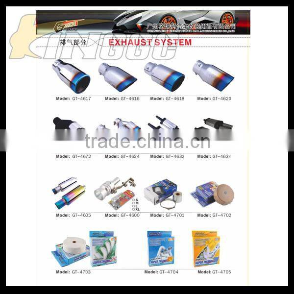 BestSelling titanium car exhaust pipe with Double Exhaust pipes