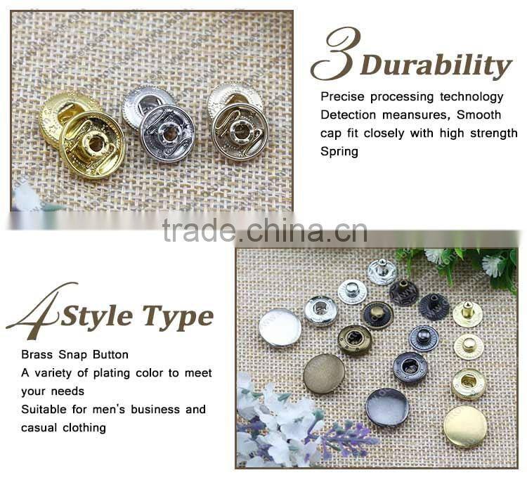 12.5MM China Wholesale Button Factory Directly Coat Fastener Fabric Snap Button for Coat