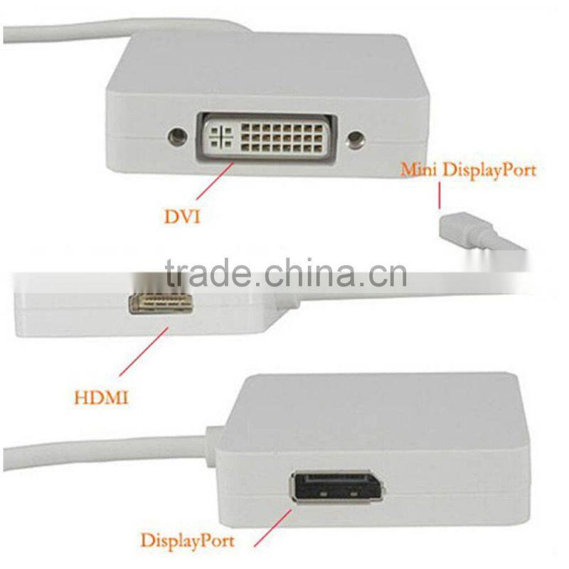 3 in 1 Mini Dispayport to HDMI DVI DP Adapter Cable