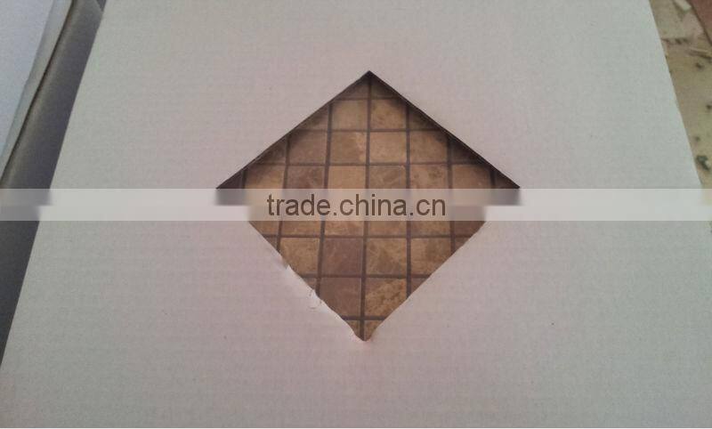Light emperador marble mosaic tiles on mesh