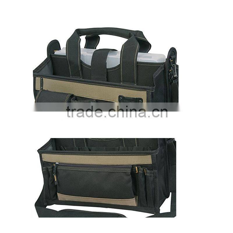 Multifunction tool bags large size water-proof canvas tote electrician bag Custom Leathercraft 15 Pocket 16 in. Center Tray Tool