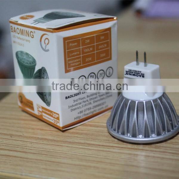 ebay hot sale GU4 dimmable mr11 led spots light 220V 12V 3W 2W 4W