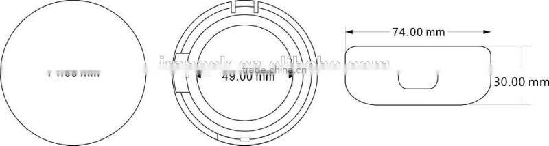 Empty Transparent powder case