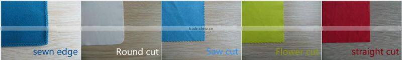 factory direct supply 15*18 solid color zig zag microfiber cleaning cloth