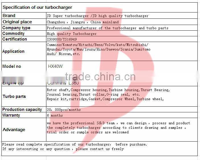 HX40W Turbo 4048335 supercharger